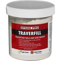 Stonepro Traverfill - Travertine Repair - Fills Smalls Pits  Holes & Voids In Travertine & Limestone (Light 1 Lb)