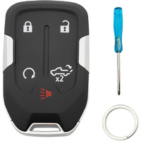 Smart Key Fob Cover Case Shell Fit For 2022 2021 2020 2019 Chevy Silverado And Gmc Sierra 1500 2500Hd 3500Hd Keyless Entry Remote Key Fob (Without Chip  5 Buttons)