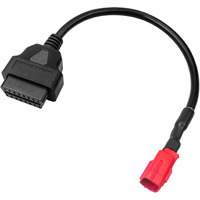 Augrex Obd2 Adapter Cable For Moto Guzzi Piaggio Vespa Milan Yamaha Harley Davidson And More  6 Pin Motorcycle Wiring Adapter Plug Cable