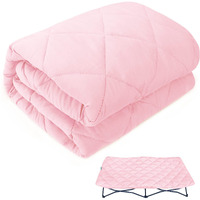 Sheet For Regalo My Cot Portable Toddler Bed  Joovy Travel Cot (Sheet Only  Bed Not Included)  Soft Padded Cover  Pink  48''?24.5''