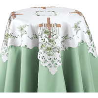 Collections Etc Embroidered Lily And Cross Easter Table Linens Square