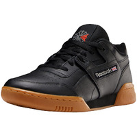 Reebok Men Workout Plus Sneaker  Black/Carbon/Classic Red  10