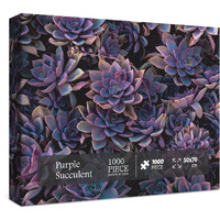 Impossible Purple Succulent Puzzle 1000 Pieces  Hard Difficult Puzzles For Adult  Challenging Plant Jigsaw Puzzle As Succulent