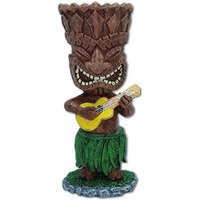 Hawaiian Miniature Dashboard Doll Tiki With Ukulele