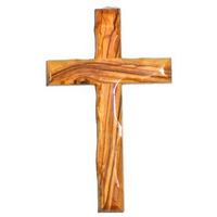 Holyroses Olive Wood Christian Wall Cross From Bethlehem (6"") - Home Or Office Decor  Perfect For Christenings  Communion  And Special Occasions - Handcrafted In Bethlehem Holyland Craftsmanship