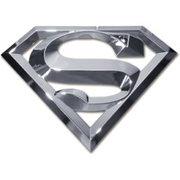 Dc Comic Superman 3D Chrome Metal Auto Emblem