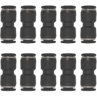 Zjxed 3/8"" Od X 3/8"" Od Pneumatic Quick Connector Push To Connect Fittings Straight Union/Coupler (Pack Of 10)