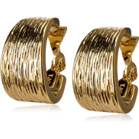 Anne Klein Classics Gold-Tone Wide Hoop Clip-On Earrings