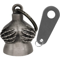 Dream Apparel Motorcycle Biker Bell W/Motorcycle Bell Hanger  Motorcycle Accessories Or Key Chain For Luck  Silver