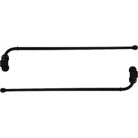 Urbanest 1/2  Adjustable Wall Mounted Swing Arm Rods  24""-38""  Matte Black