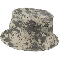 Gelante Camo Cotton Bucket Hat For Women And Men Packable Travel Summer Beach Hat 1900-Grey Digital Camo-L/Xl