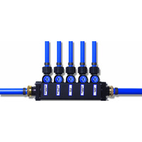 Viega 50063 Pureflow Zero Lead Minibloc-Poly Alloy Pex Crimp 1/2-Inch To 6 No. Of Outlets