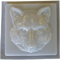 Wolf Head Plastic Craft Mold To Make Into Plaster Or Concrete Stepping Stones 1282