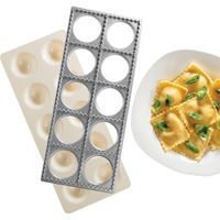 Cucinapro Ravioli Mold With Extra Large 2 1/2 Inch Squares- Authentic Ravioli Tray And Press  Makes 10 Italian Raviolis At A Time  Easy To Use Pasta Maker Kit  Sturdy Construction And Great Gift