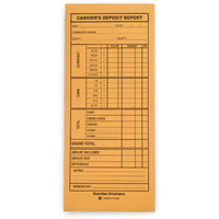 Guardian Cashier Deposit Report Envelopes With Gummed Flaps  Pack Of 500 Cash Drop Envelopes - Cash Register For Small Businesses - Cashier Register For Retailers & Restaurants - Brown Kraft Envelopes