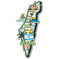 Israel Jumbo Country Map Magnet By Classic Magnets  Collectible Souvenirs Made In The Usa