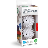 Kikkerland Hedgehog Laundry Dryer Balls  Reusable Laundry Softener  Reduces Clothing Wrinkles And Saves Drying Time  Plastic  White  1 Ea  Set Of 2