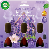 Air Wick Essential Mist Refill  3 Ct  Lavender And Almond Blossom  Essential Oils Diffuser  Air Freshener