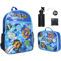 Beyblade Burst Tv Show Tossed Print 5 Pc Backpack Lunchbox Waterbottle Icepack