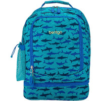 Bentgo Kids 2-In-1 Backpack & Insulated Lunch Bag - Durable 16  Backpack & Lunch Container In Unique Prints For School & Travel - Water Resistant  Padded & Large Compartments (Shark)