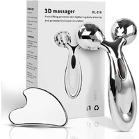 Leiwo Stainless Steel Gua Sha And Face Roller Set  Facial Tool For Face Sculpting  Metal Skin Care  Massager For Women