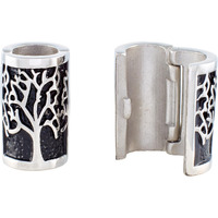 Valhalla Opening Viking Beard Bead For Men 1Pcs  Viking Hair Accessories 8X12X20Mm  Tree Of Life  Silver Stainless Steel Large