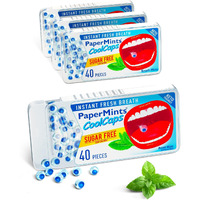 Papermints Coolcaps - Instant Fresh Breath Mints Sugar-Free 4 Pack - 160 Capsules. Extreme Bad Breath Treatment For Adults  Breath Freshener Pearls For Halitosis Treatment Keto-Friendly Peppermint