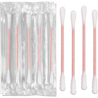 200 Pack Cotton Swabs  Individually Wrapped Cotton Swab  Individually Wrapped Double Tipped Paper Sticks For Ear  Make-Up(Spiral-Round End)