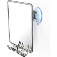 Luxo Shower Mirror  Shower Mirror Fogless For Shaving With A Removable Razor Holder - Shaving Mirror For Shower With A Powerful Suction Cup - Shatterproof Fogless Mirror For Shower