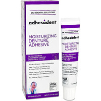 Dr. B Dental Solutions Adhesadent Moisturizing Denture Adhesive - Secure Denture Glue With Strong Grip & Natural Taste - Zinc-Free Dental Adhesive For Dentures  Overdentures - 2.4 Oz
