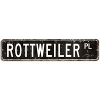 Godblessign Rottweiler Gift Sign Rottweiler Retro Metal Sign Dog Lover Gift Metal Signs Dog Mom Shabby Chic Aluminum Metal Signs Front Door Porch Decor Custom Street Sign Vintage Wall Art Plaque