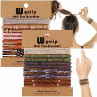 20 Boho Hair Ties In 5 Styles  10 Colors - Cute Bracelets For Thin And Thick Hair  No Damage Elastics