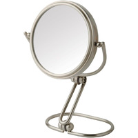 Jerdon Two-Sided Folding Travel Makeup Mirror - Portable 3-Inch Diameter Makeup Mirror With 15X Magnification & Swivel Design - Model Mc315C