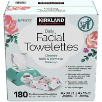 Kirkland Signature Daily Facial Towellettes  4.53 Pound (180 Count  1-Box)
