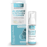Eversmile Alignerfresh Extra Whitening Aligner & Retainer Cleaning Foam. Alignerfresh Cleaning Foam For Invisalign  Clearcorrect  Essix  Hawley Trays/Aligners. Cleans  Kills Bacteria & Whitens Teeth.