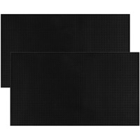 Extra Large (28 Inch By 16 Inch) Thick Rubber Service Bar Mat For Home Kitchen Counter Mat  Bartender Bar Mat  Dish Drying Mat  2 Packs Black