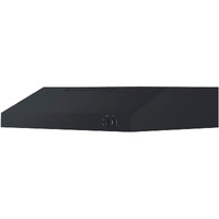 Summit Hc20Bb 20"" Under Cabinet Convertible Range Hood  Top Or Rear Exhaust  Two-Speed Fan  Charcoal/Aluminum Mesh Filter  Rocket Switch  Taa Compliant (20 Inch  Black)