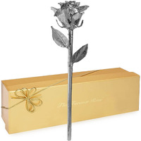 Forever Rose Real Platinum Rose  Genuine One Of A Kind Rose Hand Dipped In Platinum Roses To Last A Lifetime
