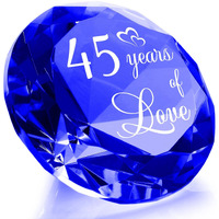 Ywhl 45Th Wedding Anniversary Sapphire Gift For Couple  45 Years Of Love Sapphire Wedding Keepsake For Parents