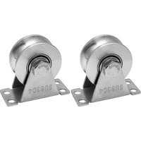 Shinico Cable Pulley Wheel Stainless Steel  Duplex Bearings  Rope Pulley For Pulley System  Gym Equipment  Sliding Gate  2 Pack