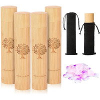 Small Scattering Urns For Human Ashes Adult 9''X2'' Scattering Tubes For Human Ashes Eco Friendly Biodegradable Urns For Human Ashes(Set Of 4 Tree Of Life Pattern)