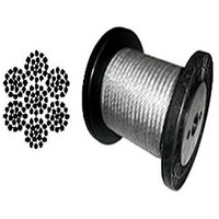 7 X 19 Galvanized Aircraft Cable Wire Rope 5/16"" - 50  100  200 Ft (200 Ft Reel)