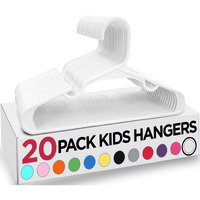 Utopia Home 20 Pack Kids Hangers - 11.5 Inch Plastic Baby Hangers For Closet - Childrens Hangers For Clothes & Infant Hangers For Closet - Ideal For Everyday Standard Use (White)