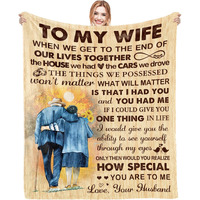 Noilfasiki Gifts For Wife Romantic I Love You Anniversary Wedding Birthday Gift Ideas For Women Her To My Wife Blanket Christmas Valentines Mothers Day Presents From Husband Throw Blanket 60""X 50""