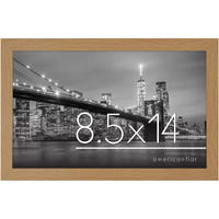 Americanflat 8.5X14 Picture Frame In Dark Oak - Engineered Wood With Shatter Resistant Glass - Horizontal And Vertical Formats For Wall