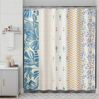 Amazerbath Shower Curtain  72""X72"" Washable Cloth Spring Blue Blossom Serenity Shower Curtain With 12 Shower Curtain Hooks  Fabric Colorful Romantic Style Shower Curtain Set For Bathroom Home Decor