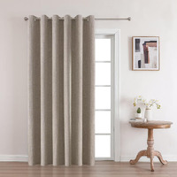 Joydeco 100% Linen Blackout Room Divider Curtains  Extra Wide Sliding Door Curtains Living Room Curtains  1 Panel 70X108 Inch Patio Door Curtains For Room Privacy