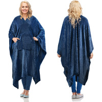 Catalonia Fleece Wearable Blanket Poncho For Women Men  Travel Wrap Blanket Cape With Pocket | Soft  Cozy  Snuggly  Gift For Her