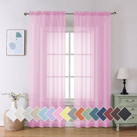 Aiyufeng Light Pink Sheer Curtains 84 Inches Long 2 Panels Set  Semi Transparent Voile Rod Pocket Sheer Window Drapes For Bedroom Bed Canopy Living Room Dining Wedding Party Backdrop  40W X 84L Inch