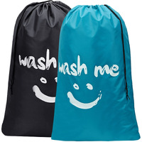 Homest 2 Pack Xl Wash Me Travel Laundry Bag  Dirty Clothes Organizer  Large Enough To Hold 4 Loads Of Laundry  Easy Fit A Laundry Hamper Or Basket